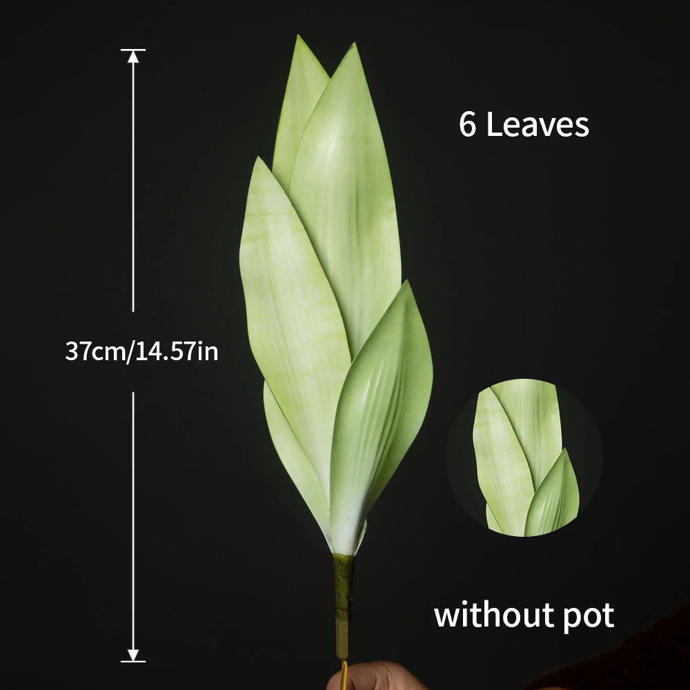 32/37cm Künstliche Schlangenpflanzen, künstliche Tiger-Piran-Sukkulenten, Kunststoff-Sansevieria für Zuhause, Balkon, Büro, Geschenk, Dekoration – Detail 12
