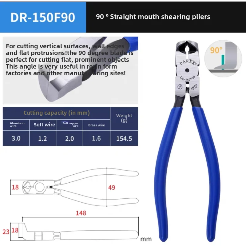 DAREX Plastic Model Sprue Cutter 45° 90° Angled Diagonal Cutters for Gundam Hobby Precision Trimming Tools