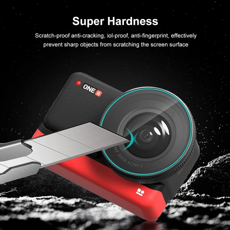 PULUZ 3 in 1 Screen + 4K Lens + Leica Lens Tempered Glass Film For Insta360 One RS Camera High Clear Protective Film