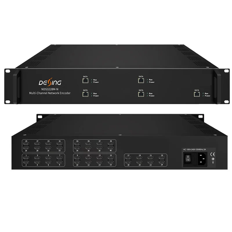 HD Audio Video Encoder 32 40 48 Channel HD MI to Ip Hotel Iptv Catv TV System H264 H265 hevc Internet streaming HD Encoder