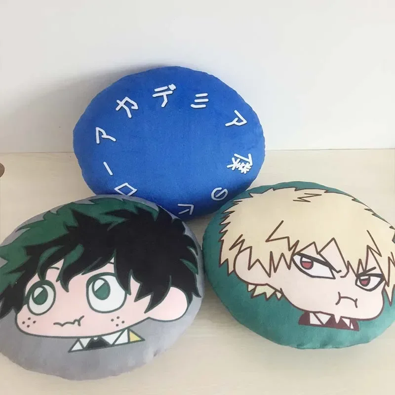 Animation Derivatives Round Large Head Cushion Pillows Bakugou Katsuki Todoroki Shoto Midoriya Izuku Festival Gift for Friend