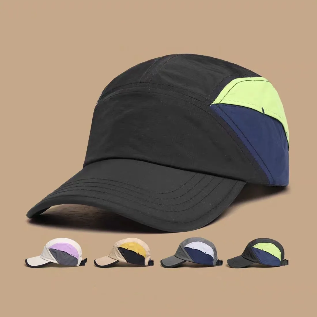 

Japanese Quick-Drying Patchwork Color Baseball Caps Men Outdoor Camping Street Waterproof Summer Breathable Hiking Snapback Cap