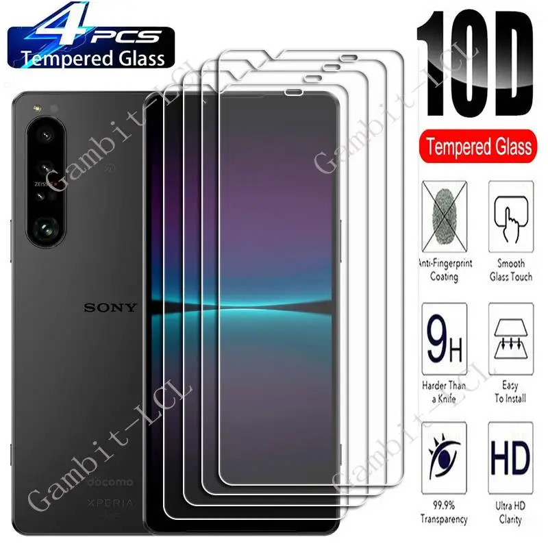 4 шт. для Sony Xperia 1 IV 6,5 дюйма, защитное закаленное стекло для экрана на Xperia1 1IV 1III 1II II III Pro-I, защитная пленка