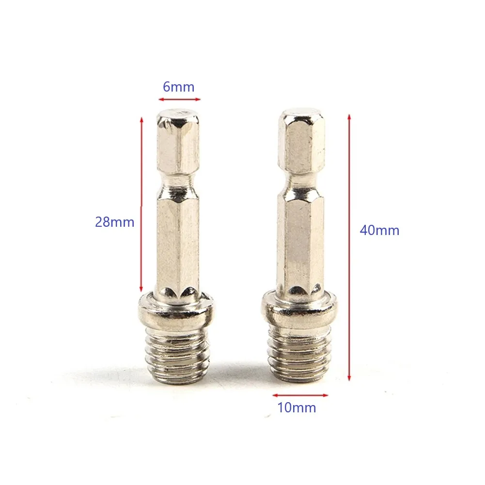 1pc M10 Electric Drill Angle Grinder Connecting Rod Screw 10mm Thread Adapter Hexagon Rod Conversion Bar Chuck Connector Tool