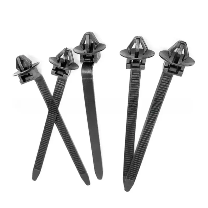 10/20Pcs Car Nylon Black Push Mount Wire Harness Fastener Cable Clamp Clips Ties Wire Organizers