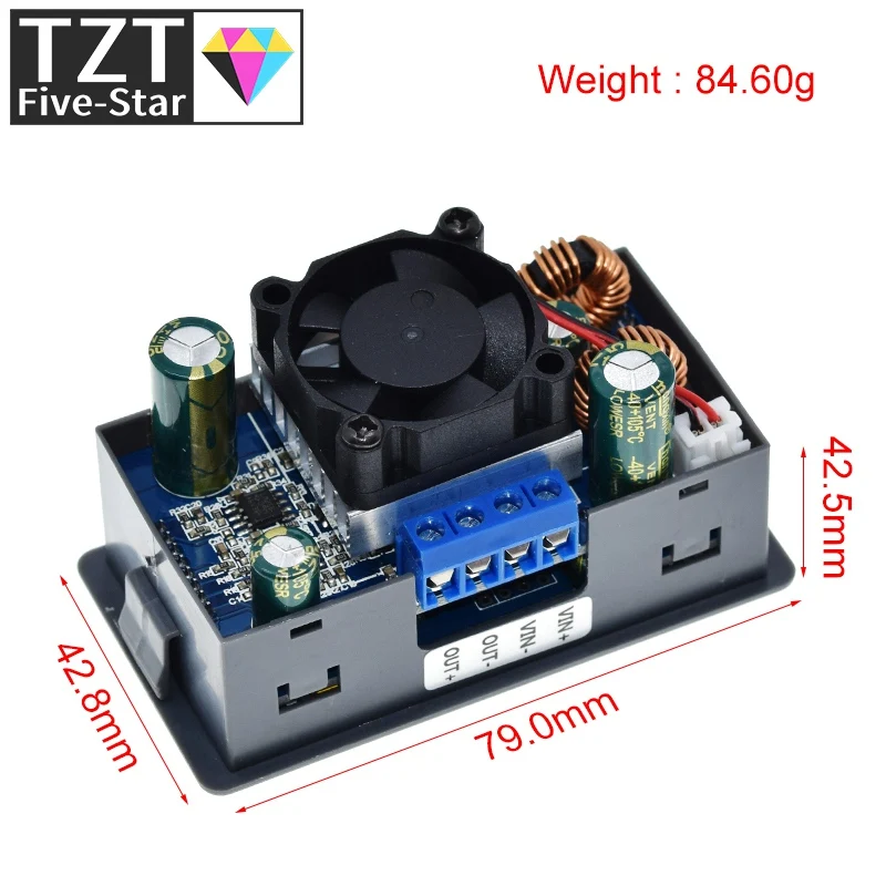 Imagem -02 - Tzt-dc Buck Boost Converter Regulado Ajustável Laboratório de Alimentação Módulo Variável cc cv 0.636v 5a Xys3580