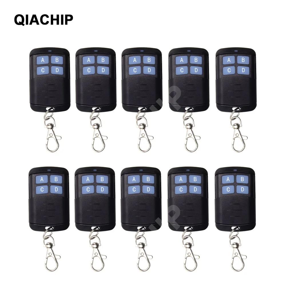 QIACHIP RF 433 MHz 4 CH Button EV1527 Remote Control Switch RF Transmitter Wireless For Smart Home Gate Garage Opener