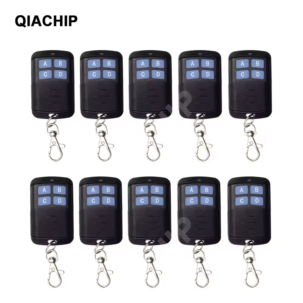 QIACHIP RF 433 מגההרץ 4 כפתור CH EV1527 שלט מרחוק מתג RF משדר אלחוטי לבית חכם שער גראז' פותחן