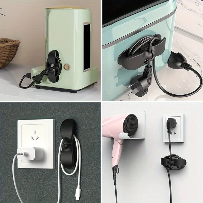 Data Cable Storage Clips Wire Cord Organizer Holder for Appliances Plug Kitchen Office Home Wire Cord Organizer Holder