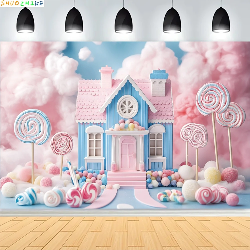 

Baby Shower Happy Birthday Party Photography Backdrops Newborn Kids Air Balloon Princess Tropical Jungle Photo Background BB-36