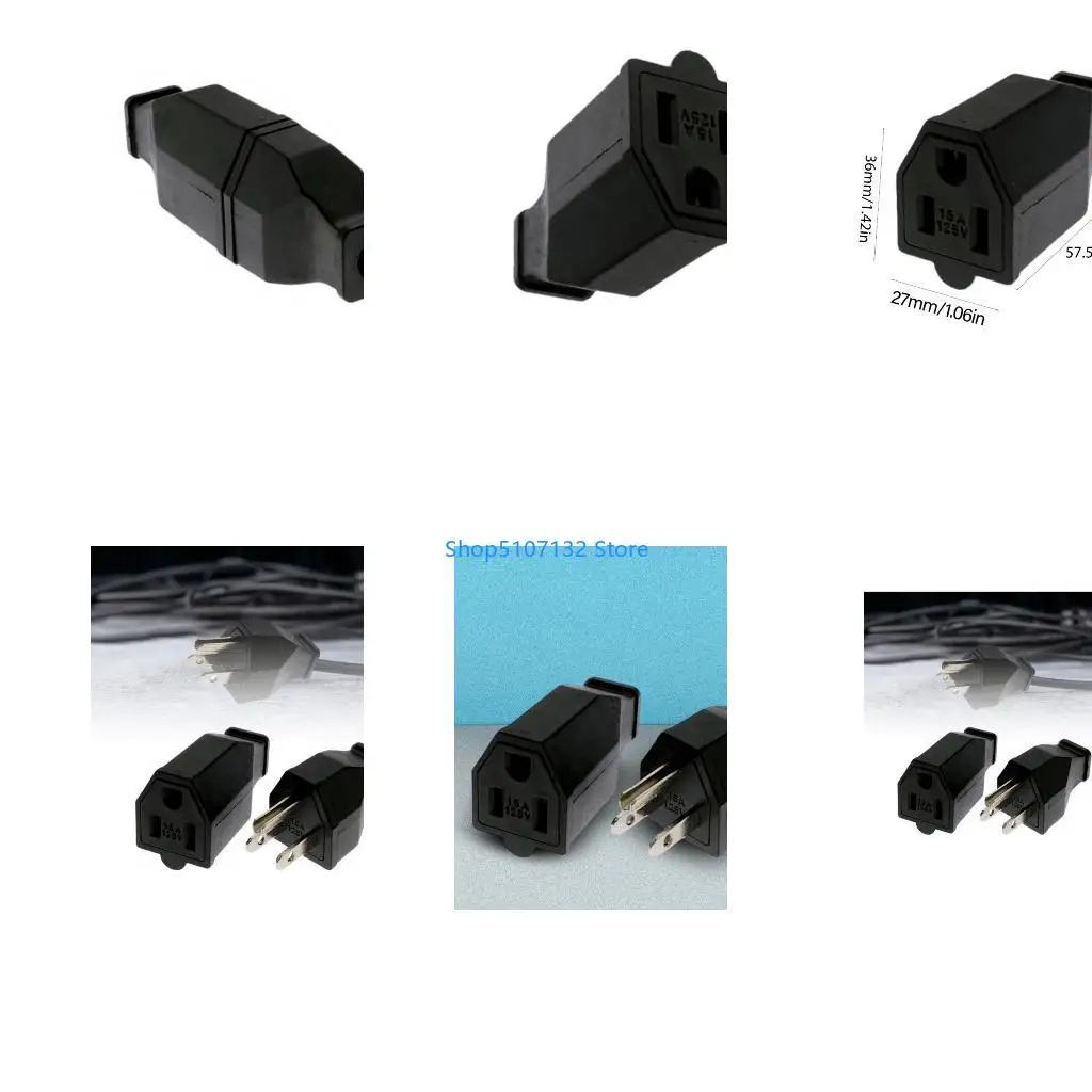 87HD User Friendly Straight Blade Plug 15A125V Detachable Plug Suitable for DIY Projects and Household Appliance Repairs