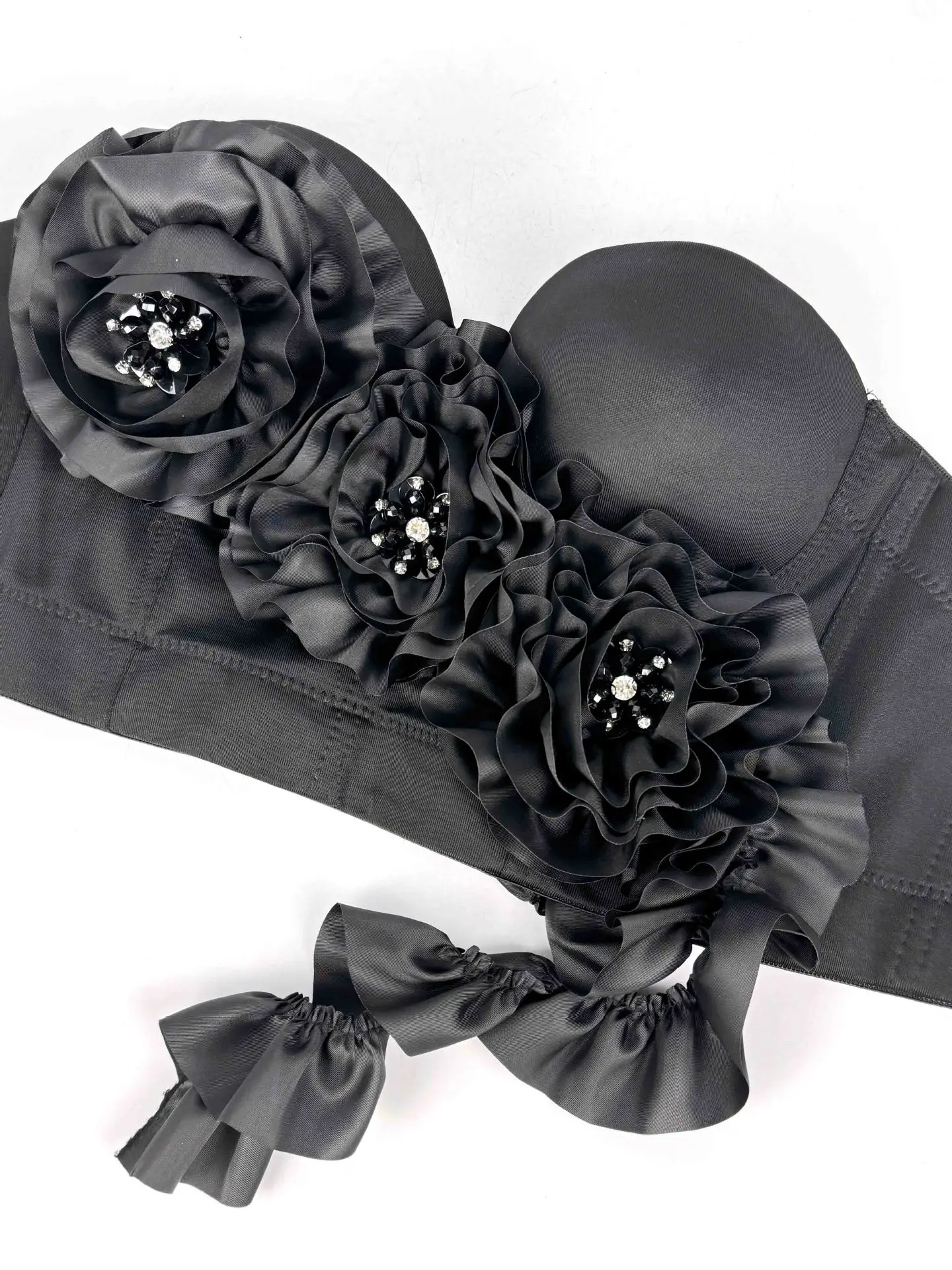 여성용 플로럴 뷔스티에 코르셋 크롭탑 하이 스트리트 스타일 셀럽 파티 나이트클럽 무대 캐미솔 이브닝웨어 y2k