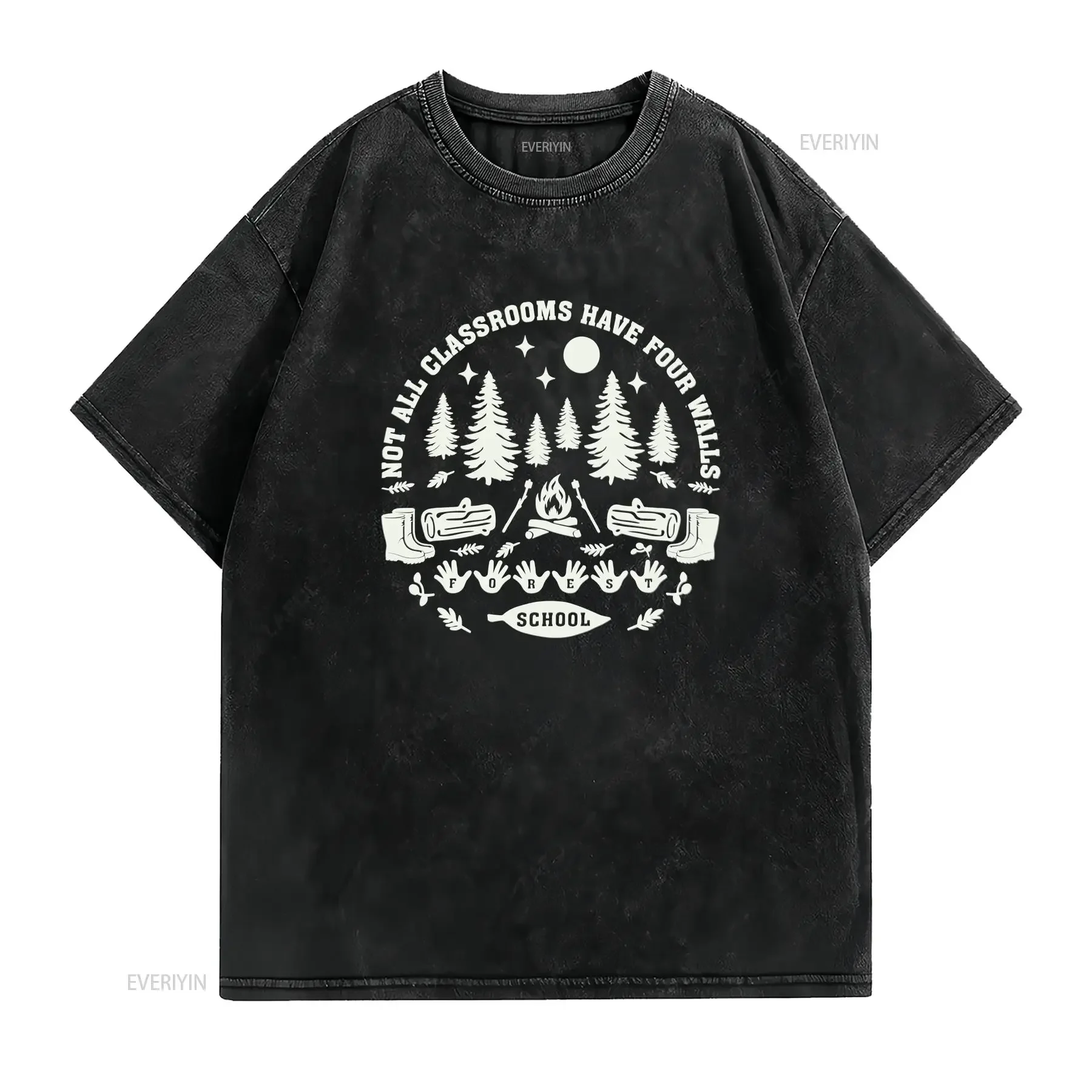 Forest School T shirt Outdoor Learning Camping Top Class Campsite Nature Wellies Not All Classrooms Have Four Walls vintage