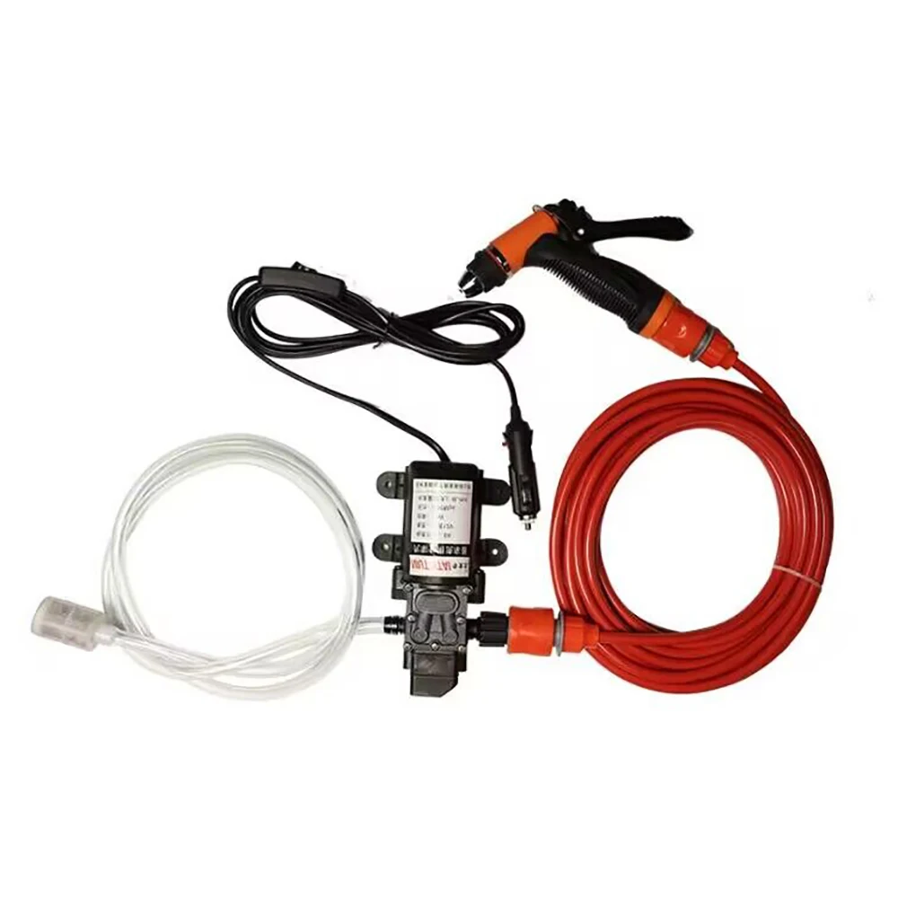 60W Intellighent High Pressure Vehicle-Mounted 12V Car Wash Washer Set Portable Cigarette Lighter Powered Car Washing Machine