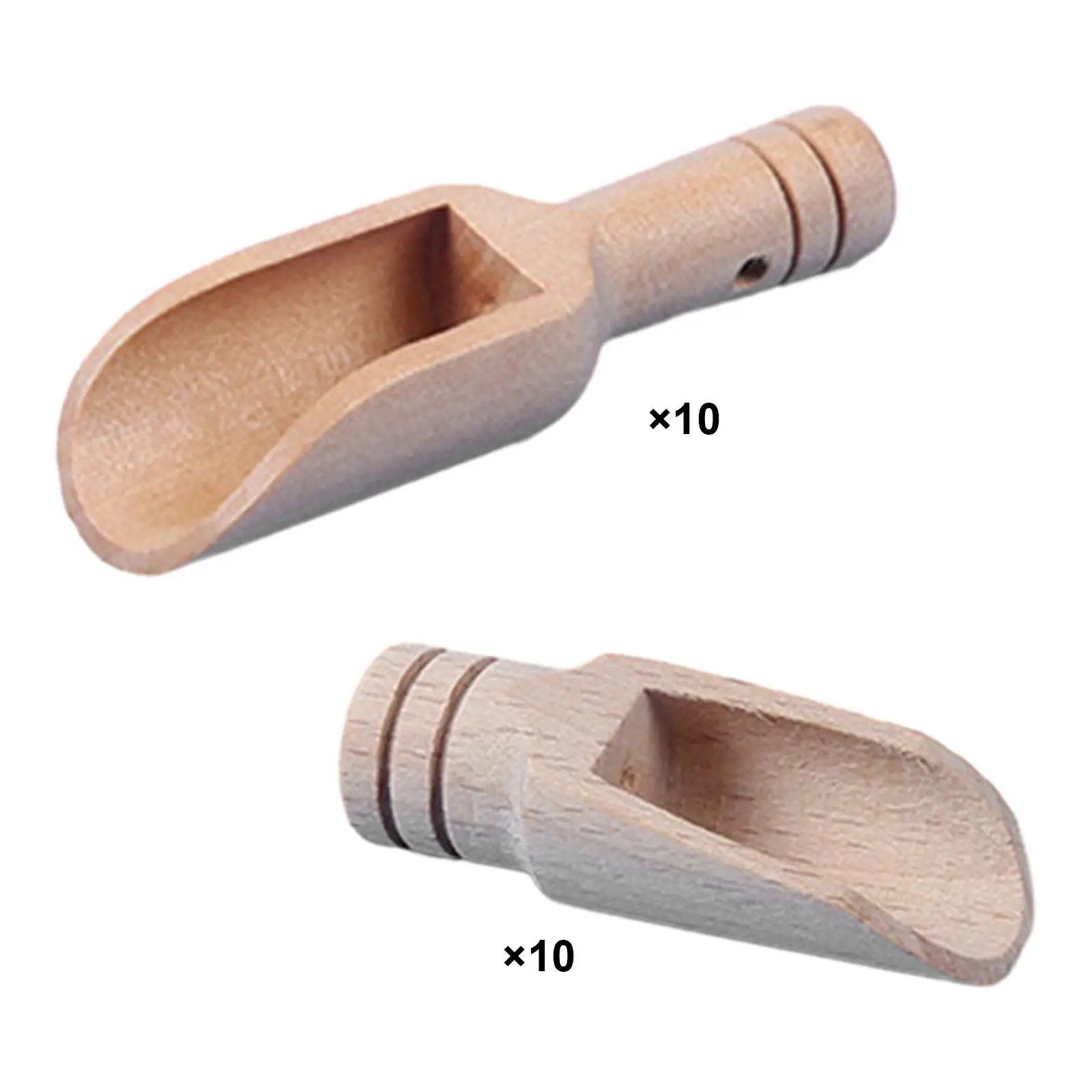 10x Mini Wooden Spoon Gift for Dad Short Handle Kitchen Utensils Tableware Tea Spoon for Tea Kitchen Ice Cream Milk Powder Honey