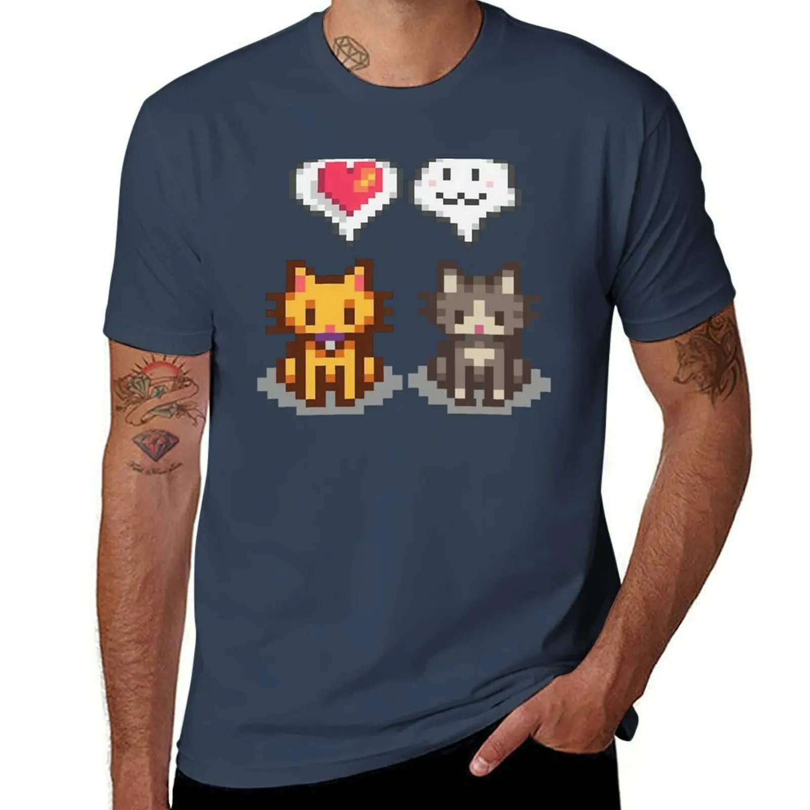 

Cat Stardew Valley T-Shirt Fashion Casual Short Sleeve T-Shirt