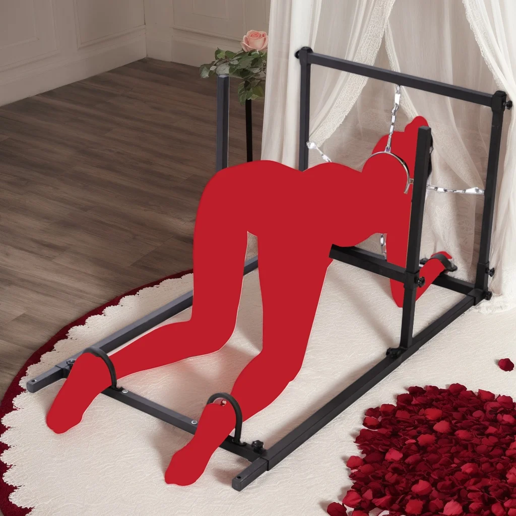 BDSM عبودية أطقم CBT وسادة مع أصفاد طوق الجنس التدريب الإطار الدعائم أدوات الكبار الجنس لعب للنساء الرجال الألعاب