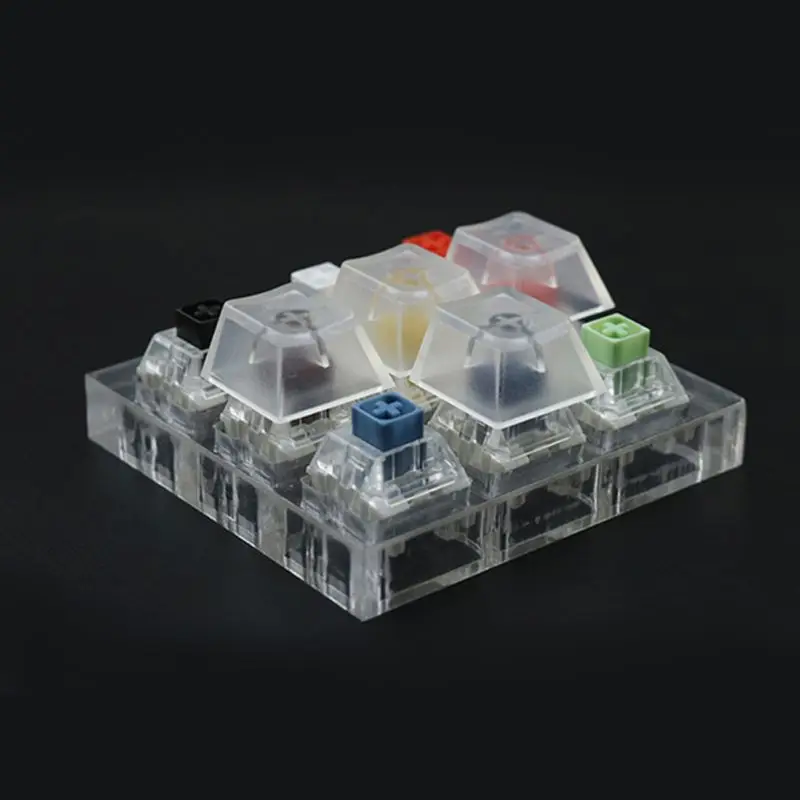 New 10Keys Cherry Profile R4 Transparent ABS Blank Keycaps for MX Switches Gaming Keyboard DIY Gift for Game Lovers