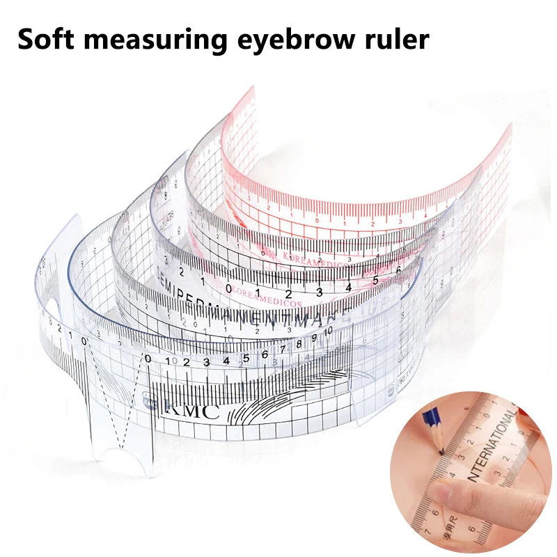 

6 Styles Reusable Eyebrow Ruler Microblading Semi Permanent Eyebrow Tattoo Position Ruler Guide Makeup Stencil Measure Tools