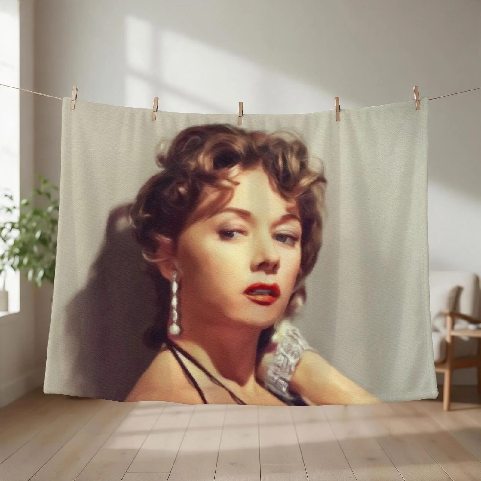 Gloria Grahame, Movie Legend Throw Blanket couch cozy soft plush fuzzy picnic outdoor blanket