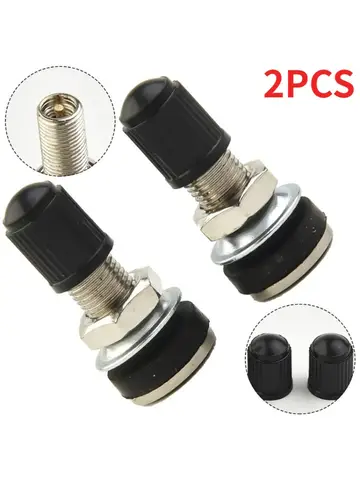 2 Pcs 32mm Motorcycle Wheel Valve Motorbike Scooter Bike Quad Tubeless Mountain Tyre Valve Dustcap  Accessories