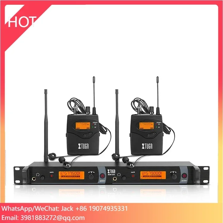 XTUGA IEM1200 Professional Vocal Stage Instrument  UHF Wireless Meaning In Ear System For Stage In Ear