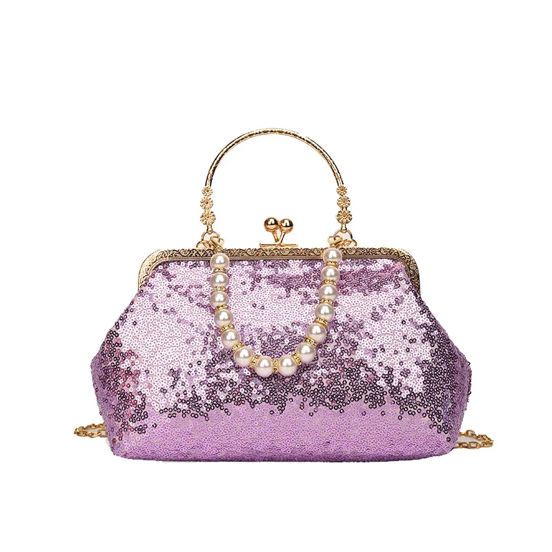 

Luxury Fashion Sequined Evening Clutch Bags Women Chain Handbags Female Shoulder Messenger bag Glitter Clutch Purse Party bag