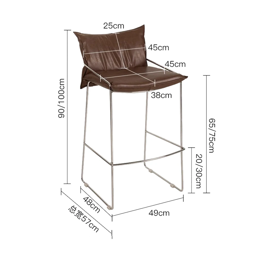 Modern Comfortable Bar Chair Premium Luxury Nordic Living Room Bar Chair Trendy Design Banqueta Alta Para Cozinha Home Furniture