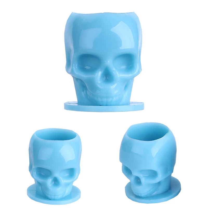 200PCS Disposable Tattoo Skull Ink Cup Permanent Makeup Pigment Holder Container CapTattoo Accessory for Tattoo Artists