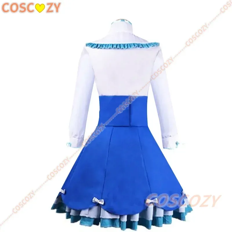 Costume Cosplay alla vaniglia parrucca rosa Anime Nekopa Cat Girls Women Lolita Dress uniforme Sexy Halloween Party Blue Dress Set