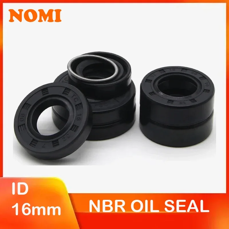 

2/5/10pcs ID16mm NBR Oil Seal TC-16 * 24/26/28/30/32/35/40*4/5/7/8/10mm Nitrile Rubber Shaft Double Lip Oil Seals