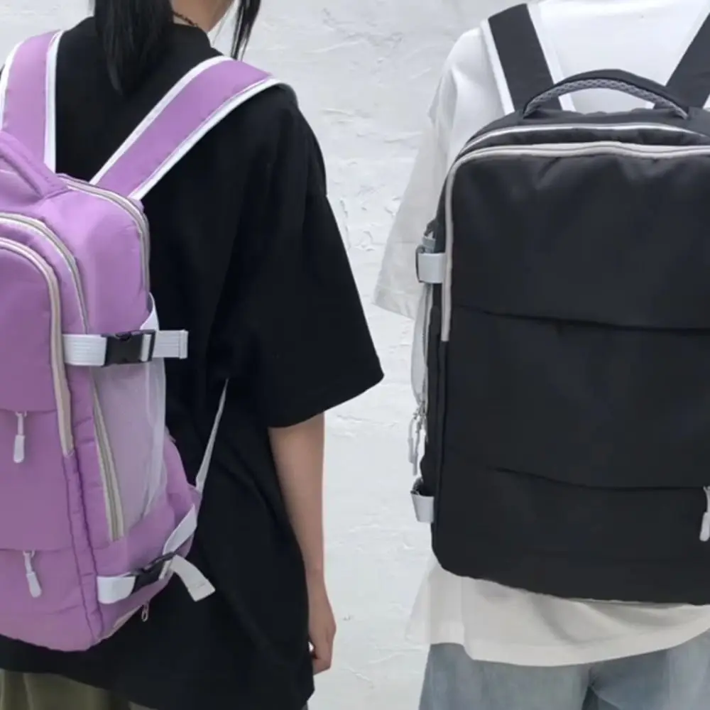 Ransel Perjalanan Kapasitas Besar Anti-Maling Tahan Air dengan Tali Koper, Port Pengisian Daya USB Kasual