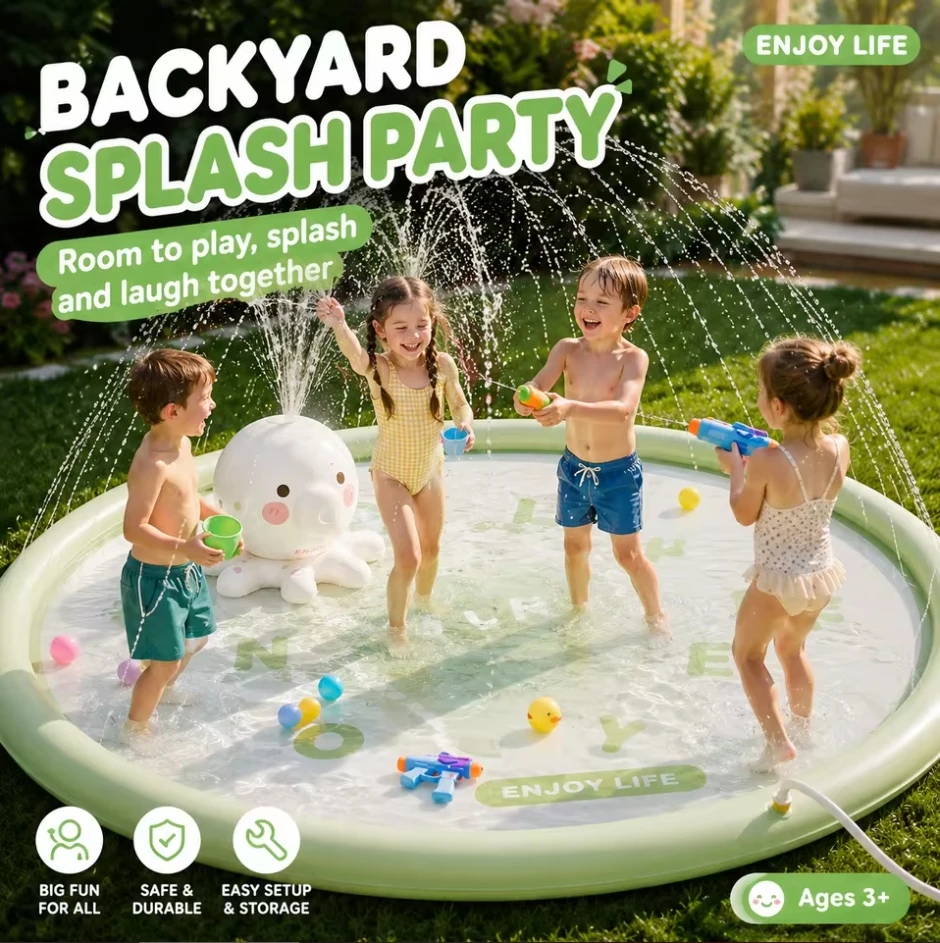 Alfombra de Juego con Rociador - Sprinkler Splash Pad reseña y precio