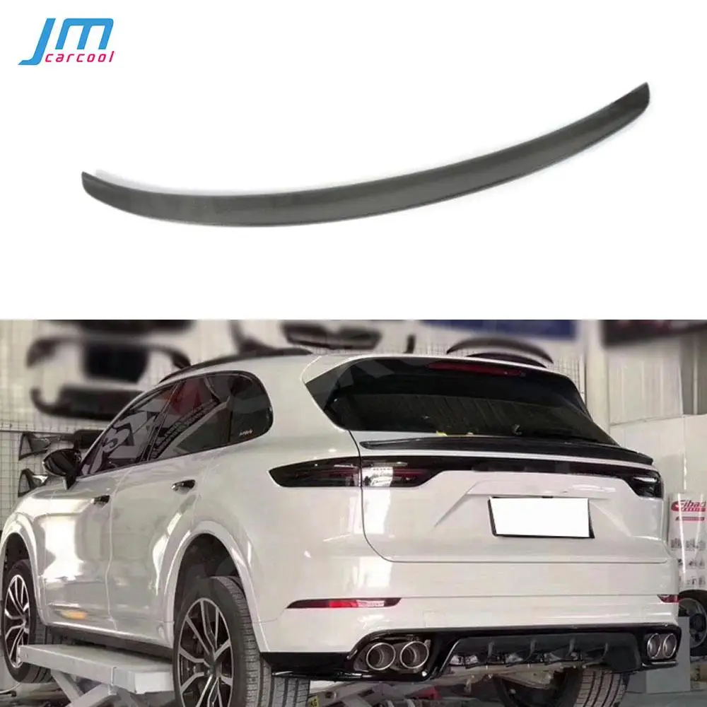 

Carbon Fiber Boot Trunk Trim Wings Car Styling for Porsche Cayenne SUV 4 Door 2018 2019 2020 Rear Middle Spoiler Body kits