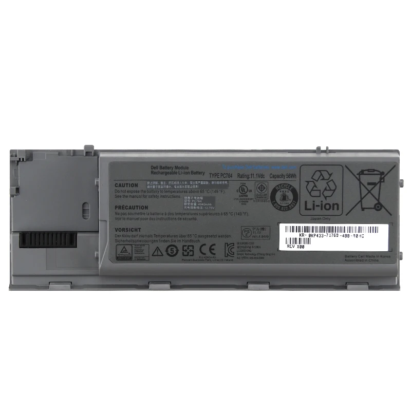 Imagem -02 - Bateria do Portátil Pc764 para Dell D620 D630 D631 Jd775 Kd489 Jy366 Kd491 Kd492 Pc765 Kd494 Kd495 Nt379 Pp18l M2300 11.1v 56wh