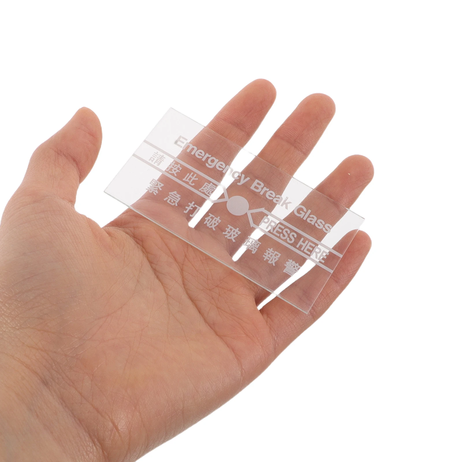 10Pcs Fire Alarm Glass Pieces Replacement for Manual Call Point High Temperature Resistant Waterproof Emergency Break Glass