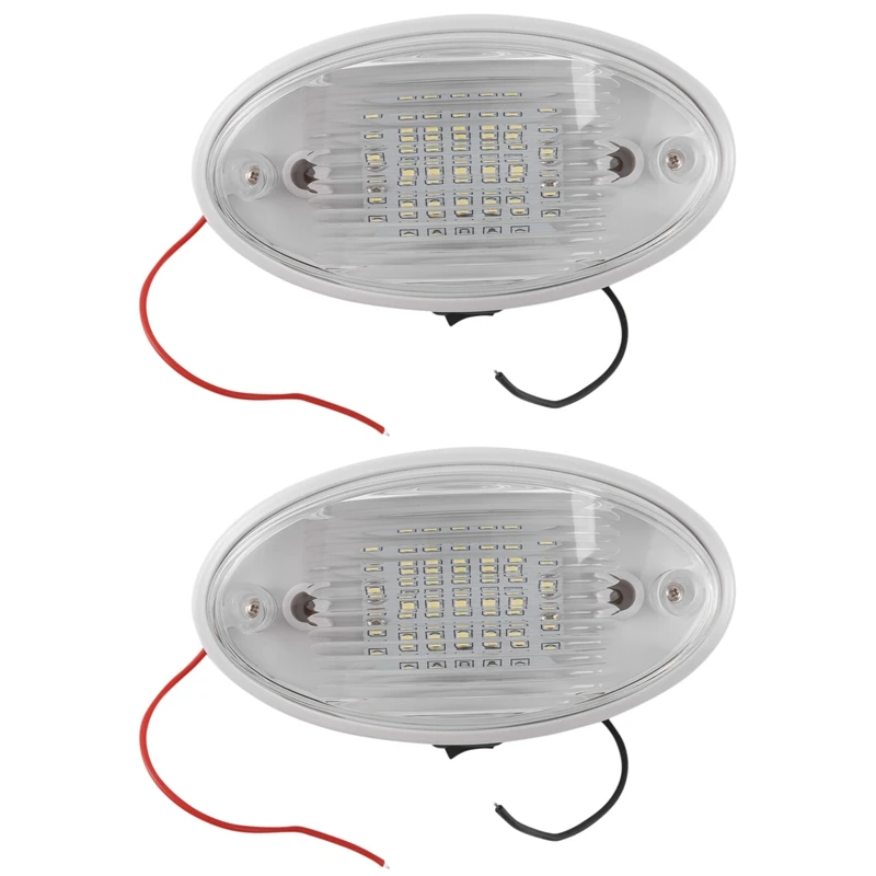 

2X 12V LED Light With Switch Caravan Motorhome Boat Awning Annex Tunnel Boot White