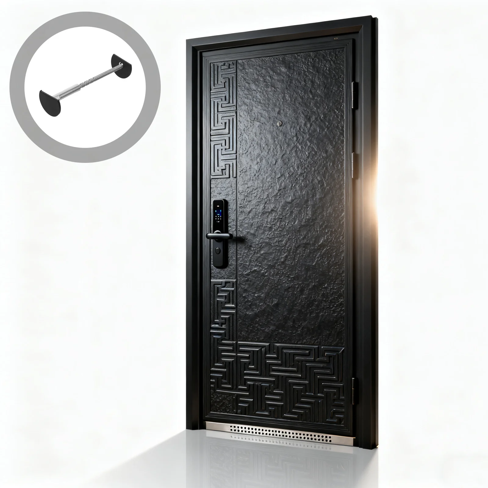 

1 set 1 Set 30Mm Stainless Steel Door Cover Plate Semi-Circle Lock Hole Plug For Security Doors Deadbolt Hole Filler Repair Tool