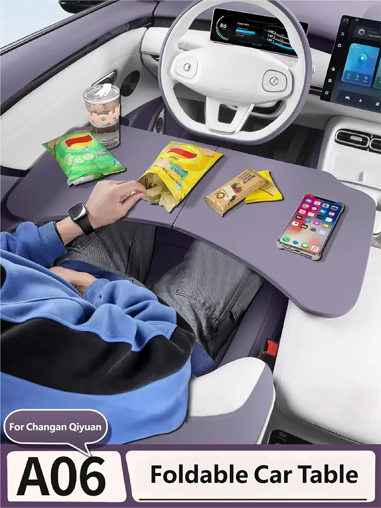 

For Changan Qiyuan Nevo A06 2026 2027 Vehicle mounted folding desk Car Foldable Travel Tray for Eating Foldable car tray table