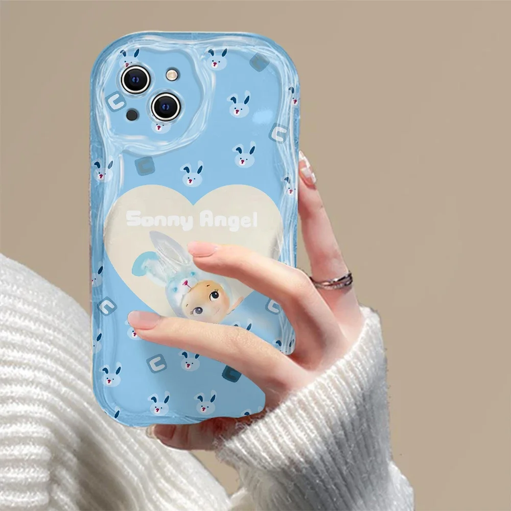 Animal Sonnies Angels 3D Wave Case For iPhone 16 15 14 13 12 11 Pro Max Mini X XR XSMAX 8 7 6S Plus Soft Silicone Cover