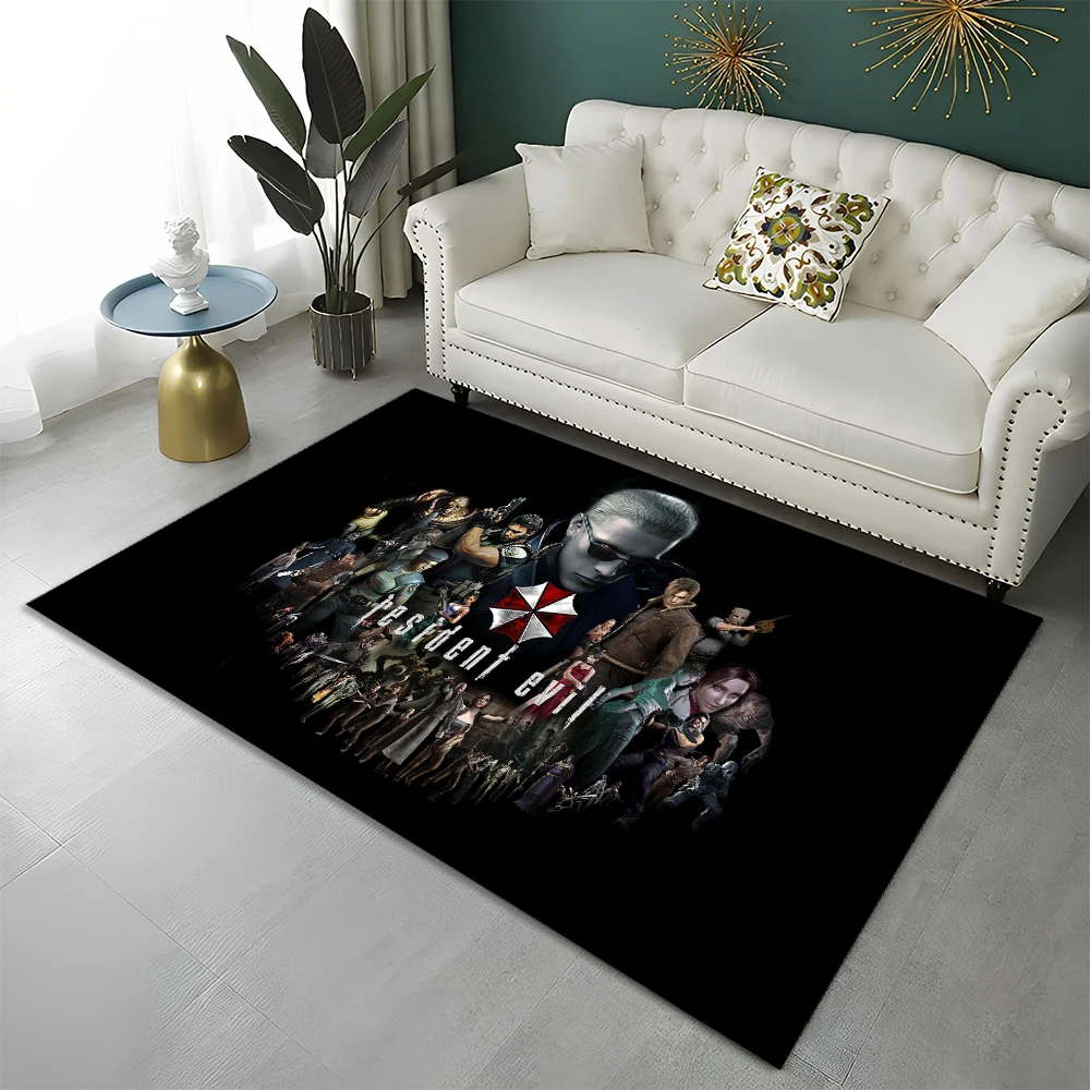 3D R-Resident Evil Gamer Games Carpet Rug for Home Living Room Bedroom Sofa Doormat Decor,kids Play Area Rug Non-slip Floor Mat