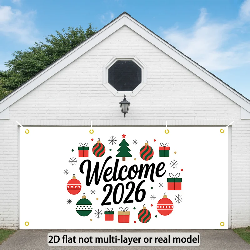 خطة ثنائية الأبعاد، لافتة باب ثنائية الأبعاد، 1 لافتة ترحيب لباب المرآب 2026