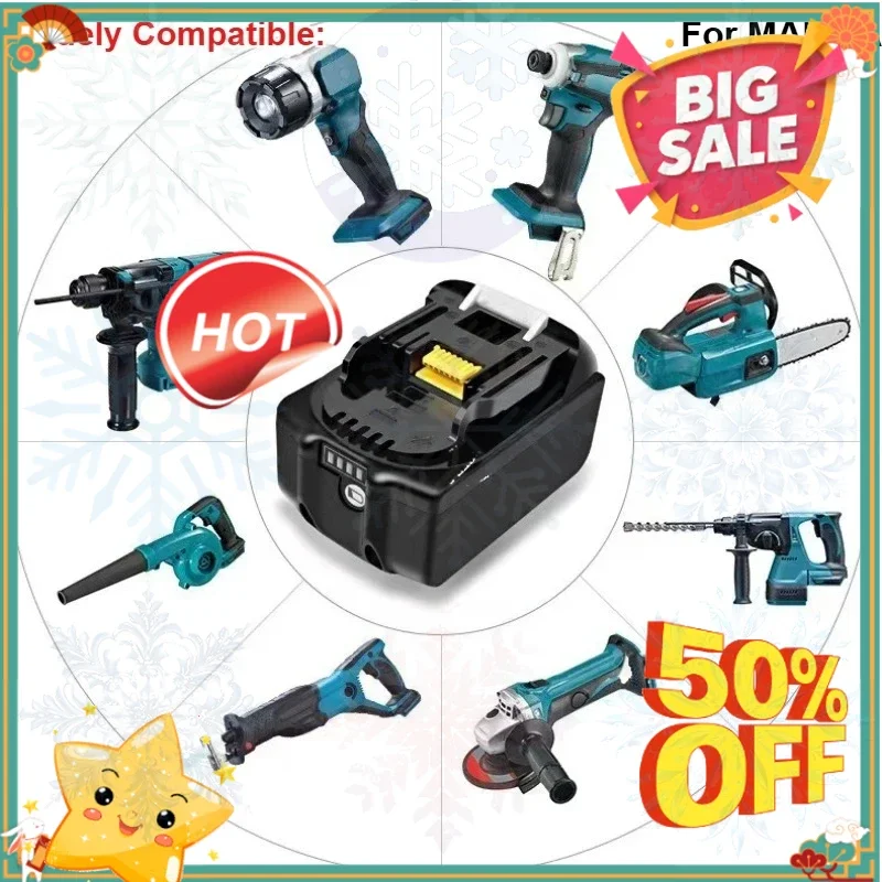 SWZY New 18V 6.0Ah/12Ah Rechargeable Replacement Battery for MAKITA Electric Tool Hand Drill Nail Gun 10/15 Cells Power Tools