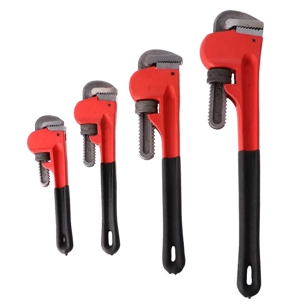 

4pcs Heavy Duty Adjustable Straight Wrench Car Water Repair Tool Flexible Spanner Clamp Wrench (8/10/14/18 Inch Wrench Each 1pc)