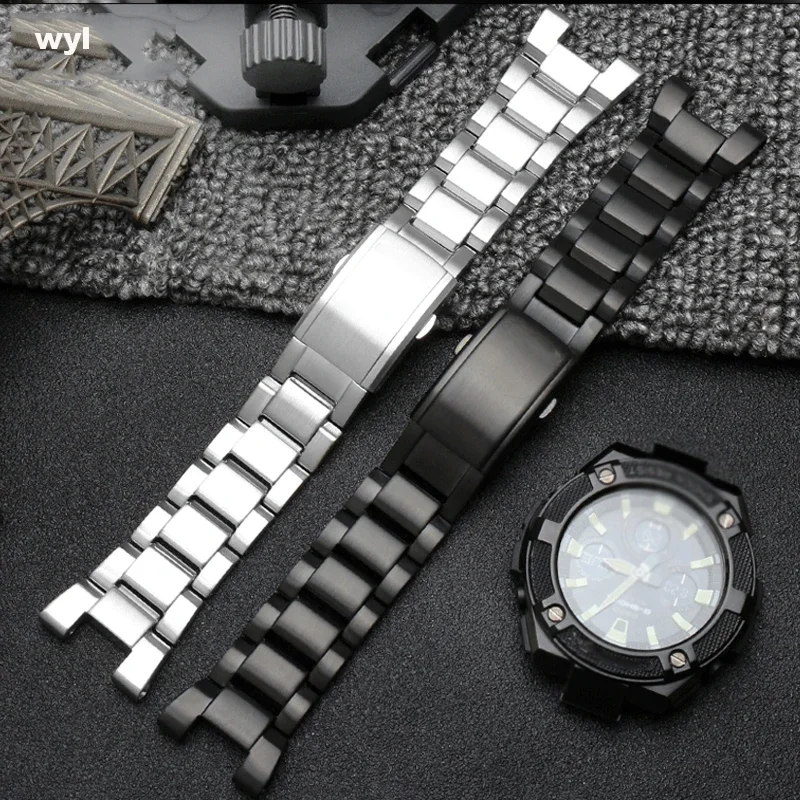 

Stainless Steel Watchband for Casio G-Shock Watch Band GST-210 GST-W300 GST-400G GST-B100 S100D/S110D/W110 Metal Strap Bracelet