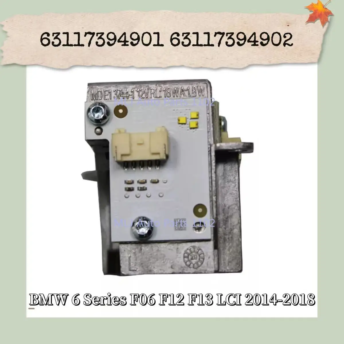 

63117394901 63117394902 Пара белых фар светодиодный модуль «ангельские глазки» DRL для BMW 6-й серии F06 F12 F13 LCI 2014-2018