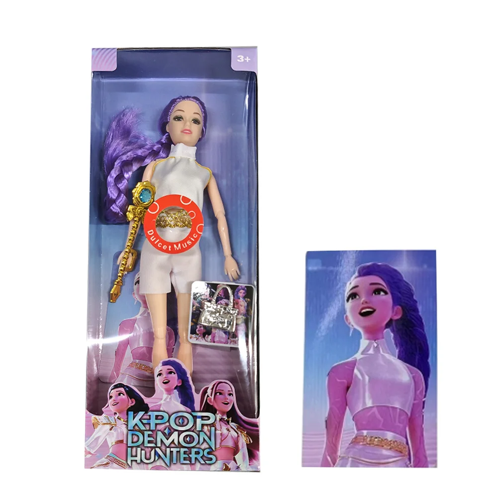 K-팝 데몬 헌터즈 핫셀 섬세한 질감의 애니메이션 30CM 인형 비닐 장난감 루미 미라 조이 생일 서프라이즈 선물 소녀용