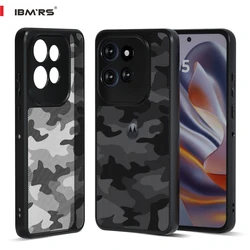 IBMRS for Motorola Edge 50 Neo Case,Translucent Matte Slim Shockproof Anti-Fingerprint Protective Cover - Black camo