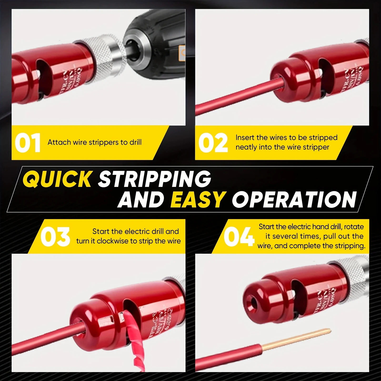 Strumento spelafili veloce e strumento di torsione Cavo regolabile Peeling Twister Pelapatate elettrico per 2,5-10 quadrati