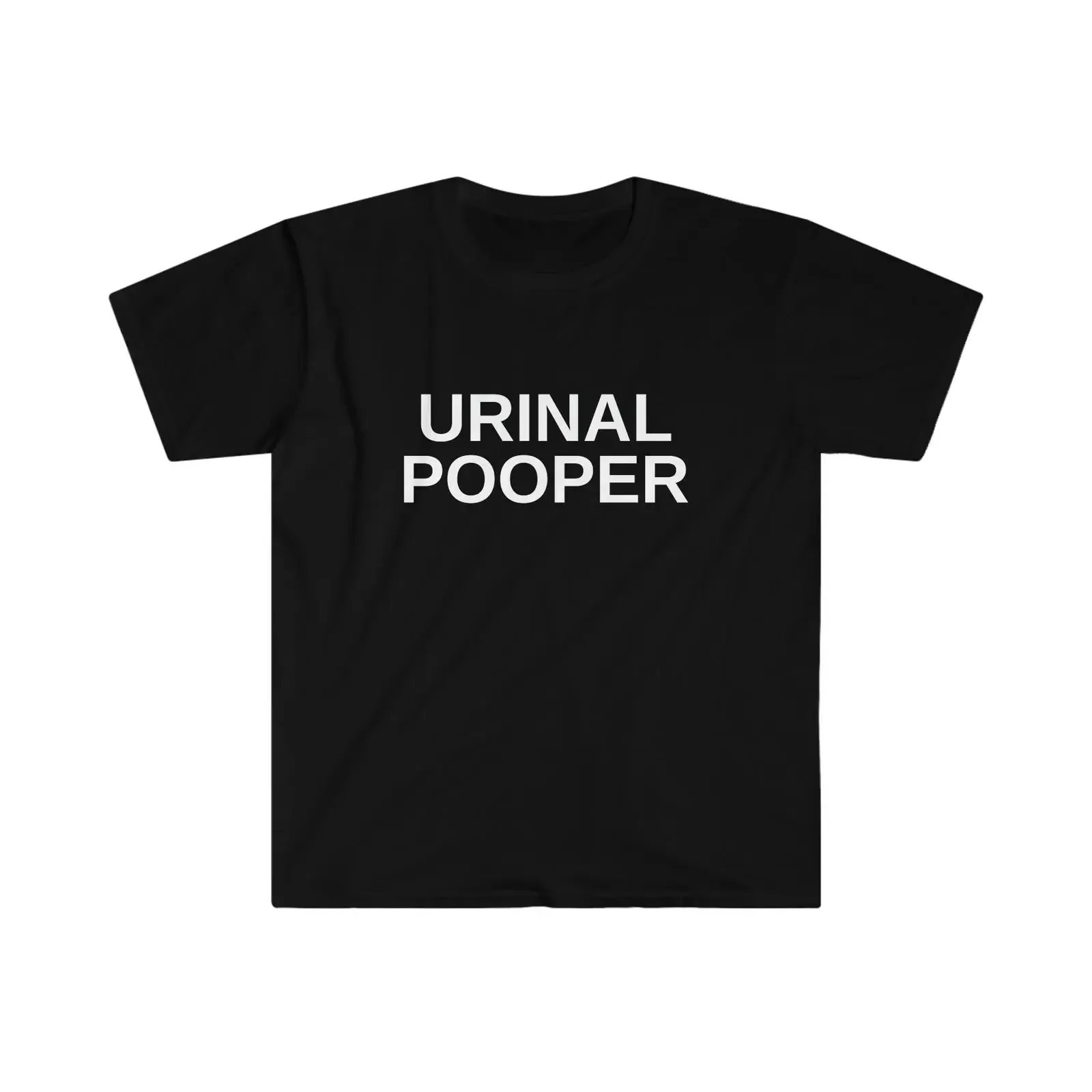 Urinal Pooper Funny Meme T Shirt vintage Washed streetwear Versatile Top For Everyday Wear fashion Casual Stretched graphic